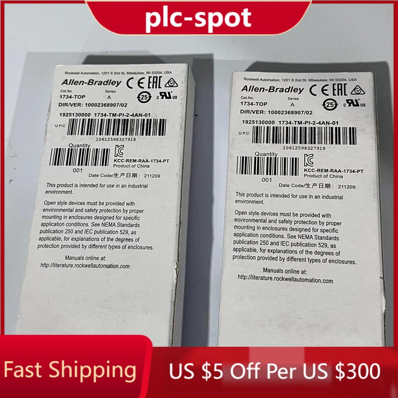 Allen Bradley 1734-TOP POINT I/O 1734TOP Terminal Base 1734TOP US Free Tax