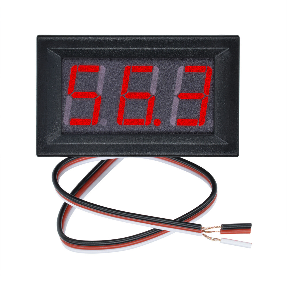 DC 0-99.9V Mini Red LED Display Voltage Panel Meter Digital Voltmeter Three Wire