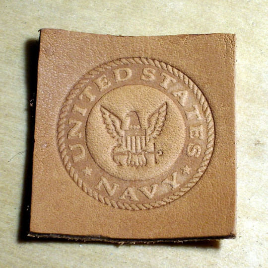 Embossing Stamp Navy Crest #025, Leather, Tooling, Clicker Stamp, Delrin/Acetal