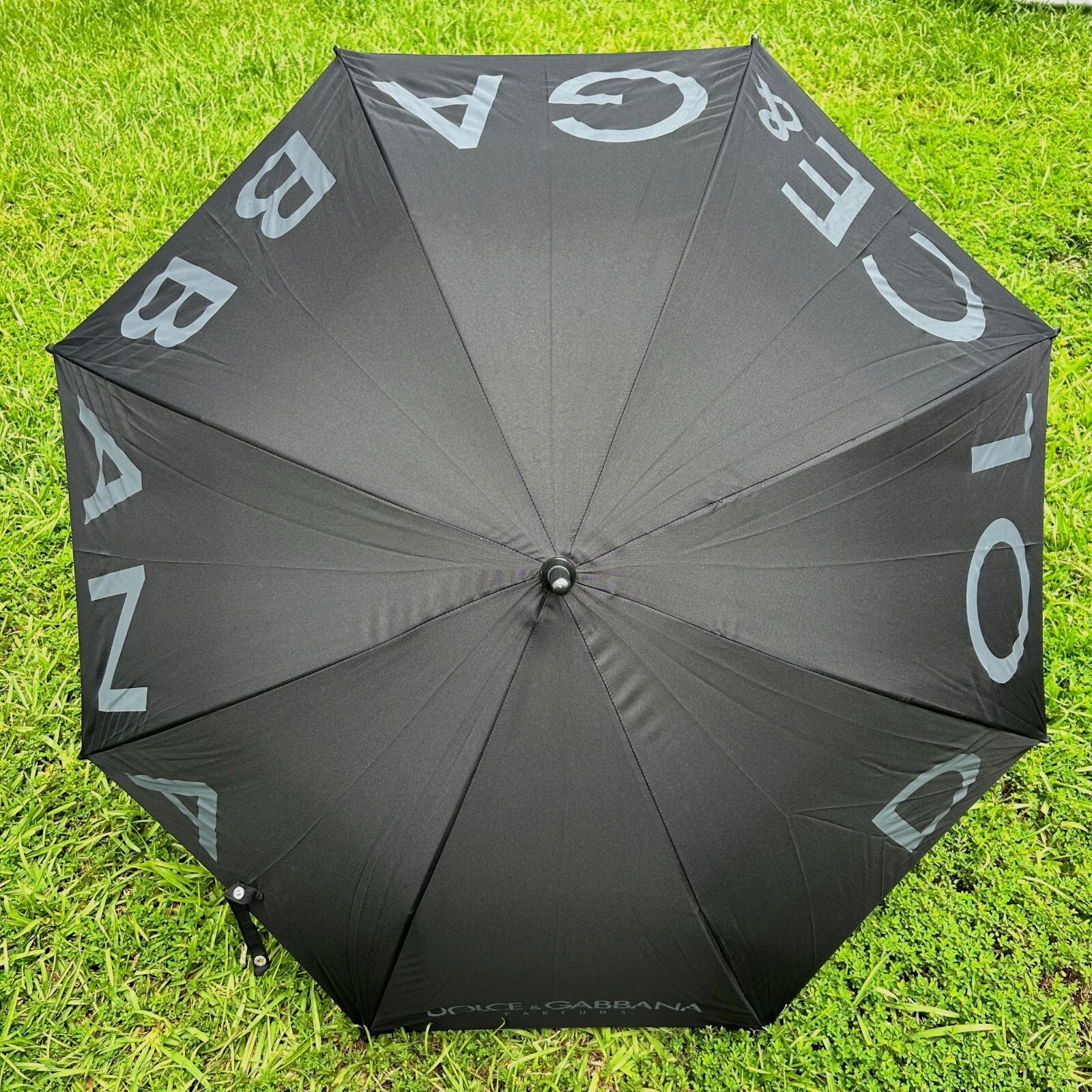 New Dolce & Gabbana Parfums Full Size Black & Gray Umbrella
