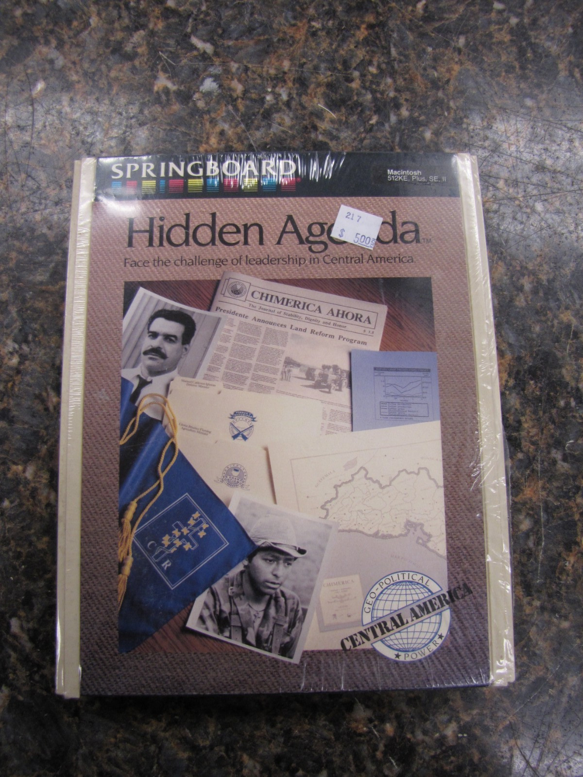Springboard Hidden Agenda Central America GEO-POLITICAL POWER Macintosh Game NEW