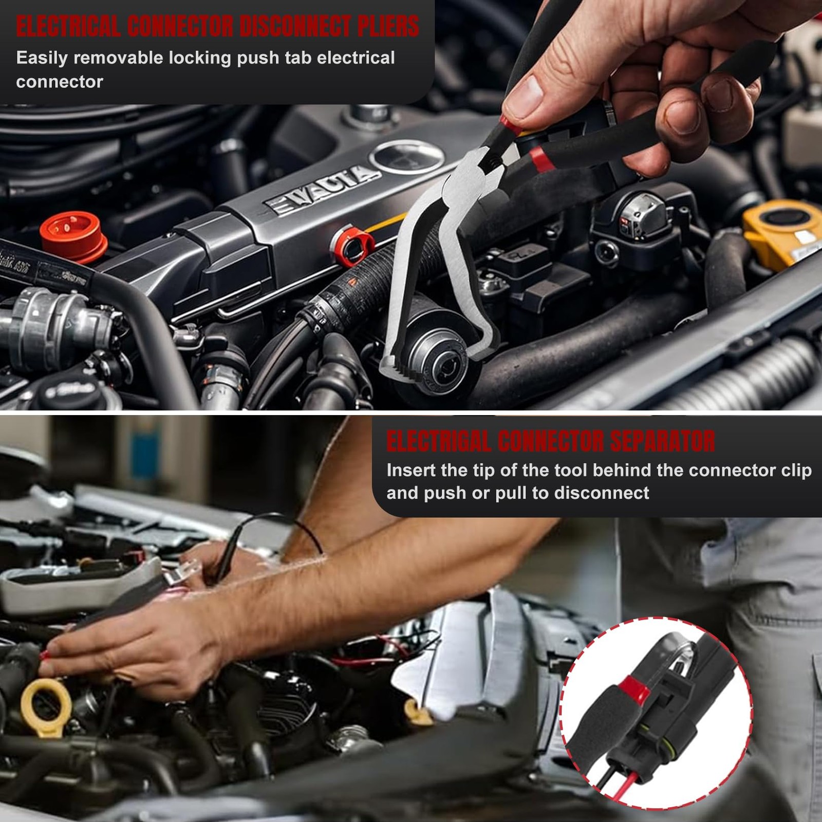 Electrical Disconnect Pliers Electrical Connector Separator Automotive Tools 3Pc