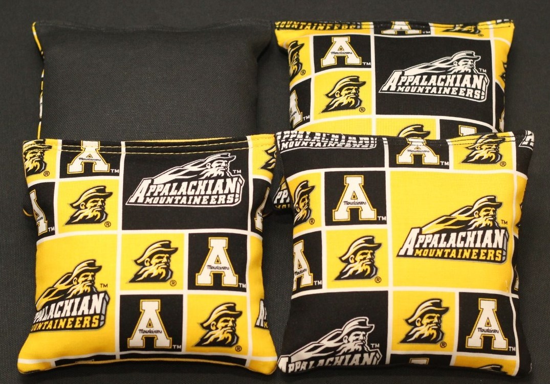 APPALACHIAN STATE University Mountaineers CORNHOLE BEAN BAGS ACA Regulation NEW!