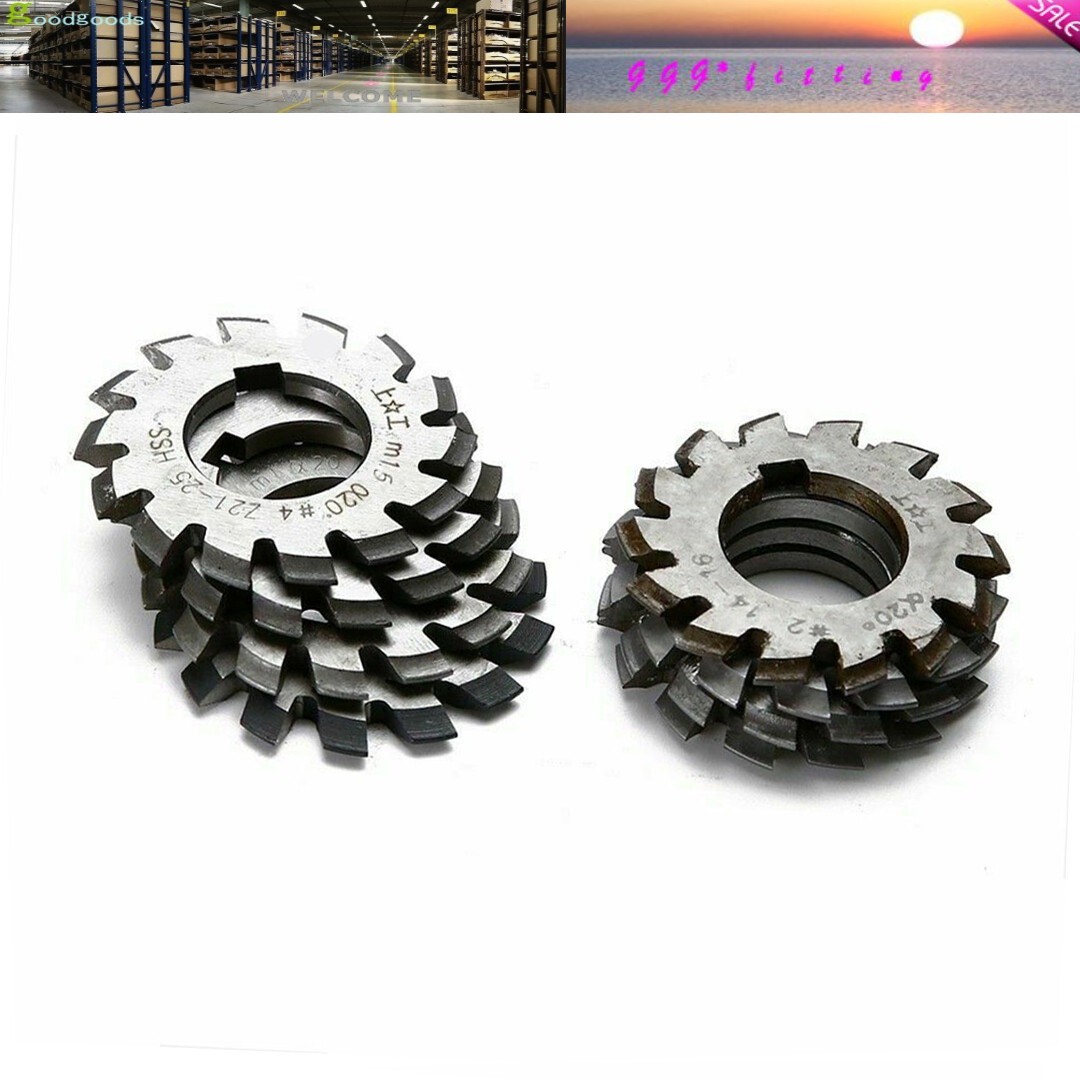 8X/Set M1.5 PA20 #1-8 Bevel Involute Gear Cutters HSS Module 1.5M gear Cutter