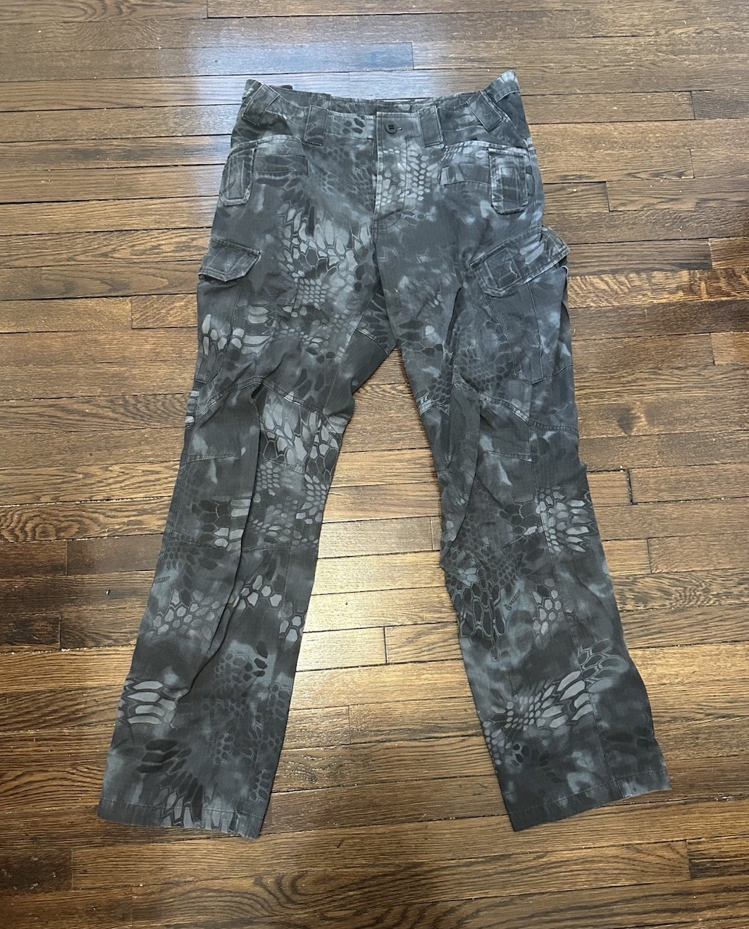 Kryptek Tactical 2 Pants Men 32 Long Typhon Night Camo Rip Stop Adjustable 32x33