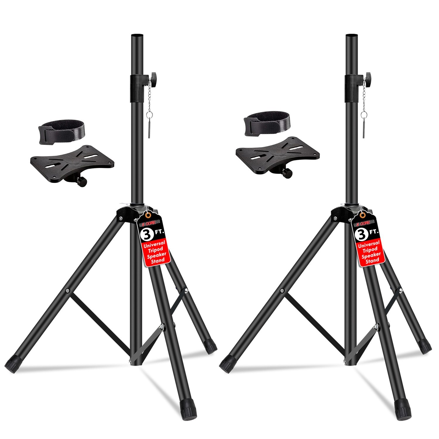 5Core Speaker Stand Tripod Heavy Duty Adjustable 36" PA DJ Mount Universal w Bag