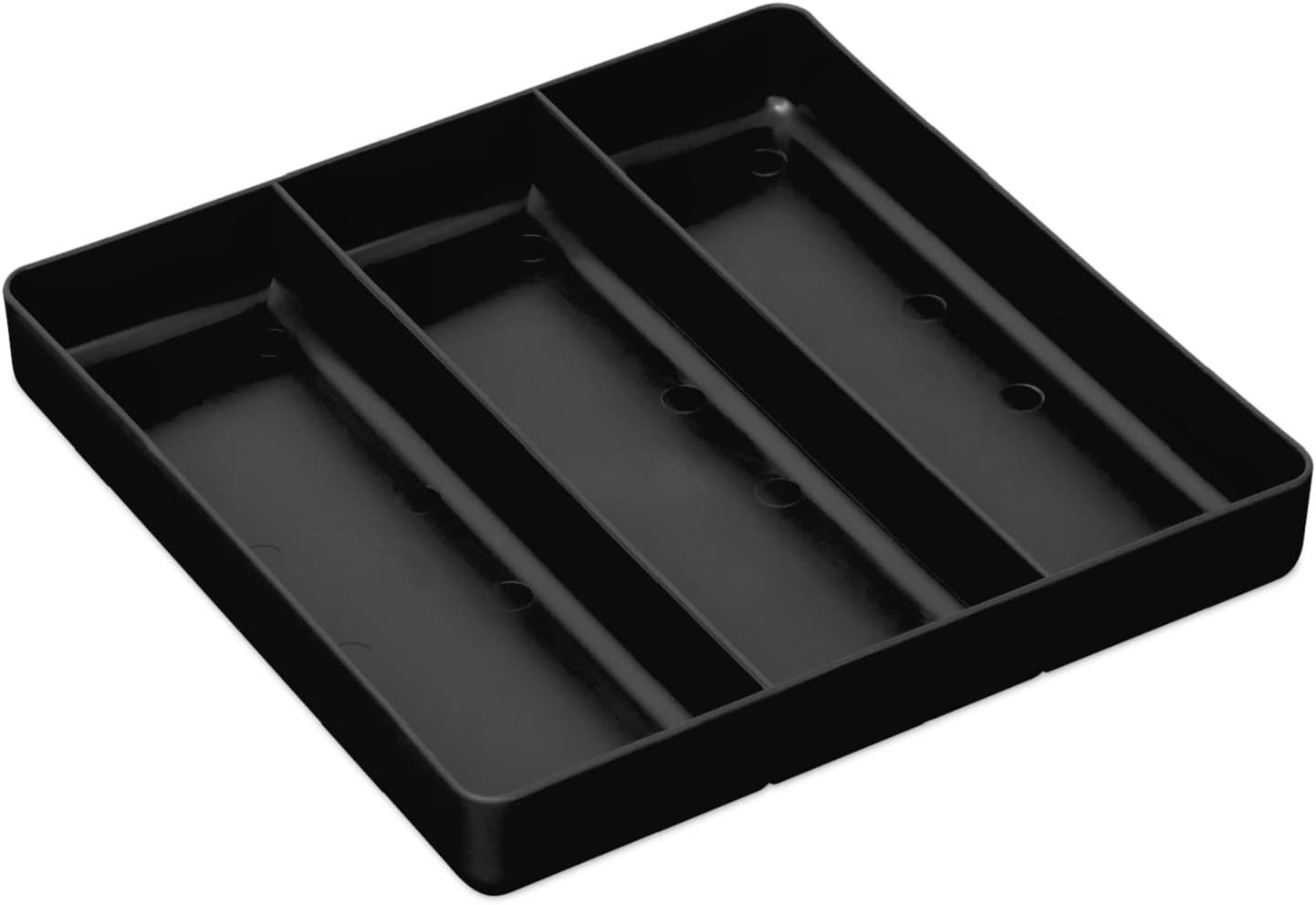 Impact Resistant 3-Compartment Organizer Tray for Workshop & Hobby Use - Black