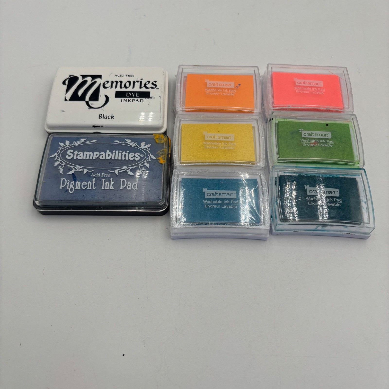 Craft Smart Stampabilities Memories Ink Pad Lot 8pc Multicolor Good Condition