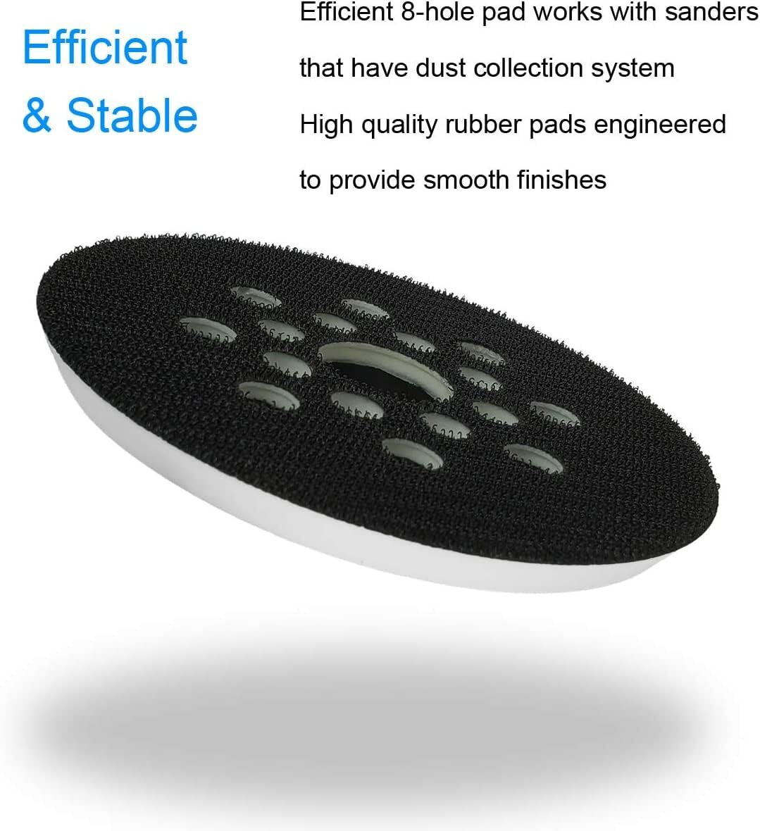 2 Pack 5 Inch 8 Hole Hook & Loop Replacement Sander Pad for 5" Bosch ROS20VS,
