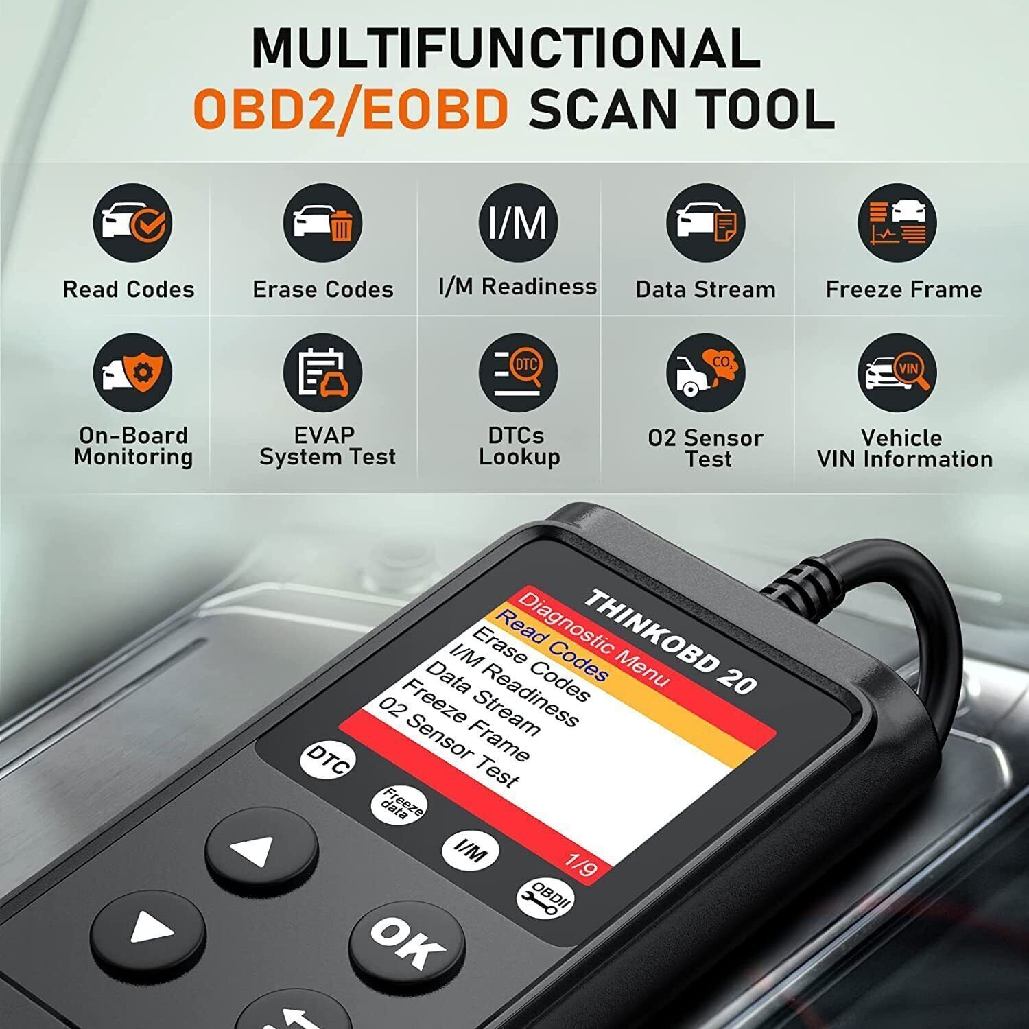 THINKCAR ThinkOBD20 OBD2 Scanner Automotive Code Reader for Check Engine Light