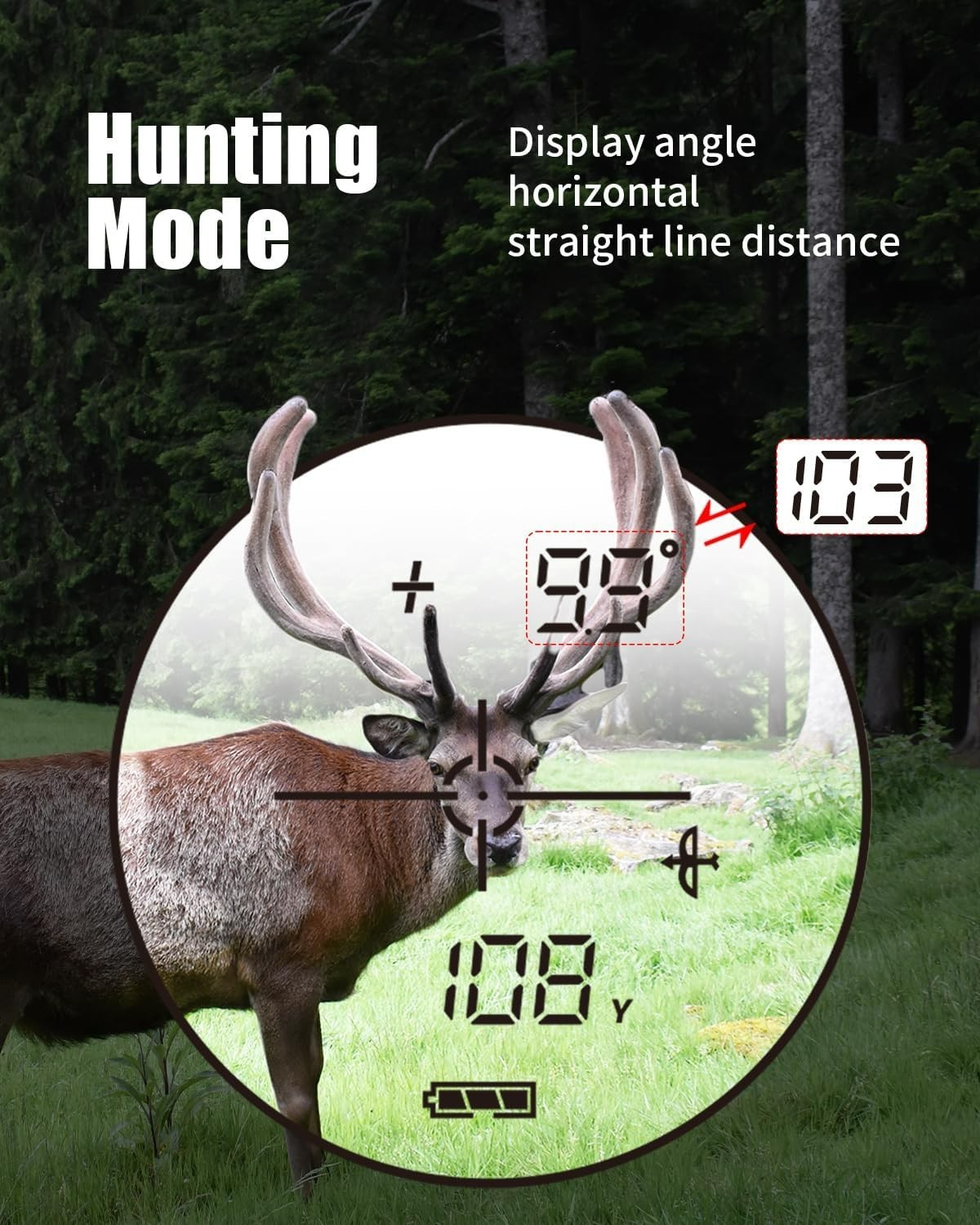 High Precision GX-2S Golf & Hunting Rangefinder - Flag-Lock & Angle Switch