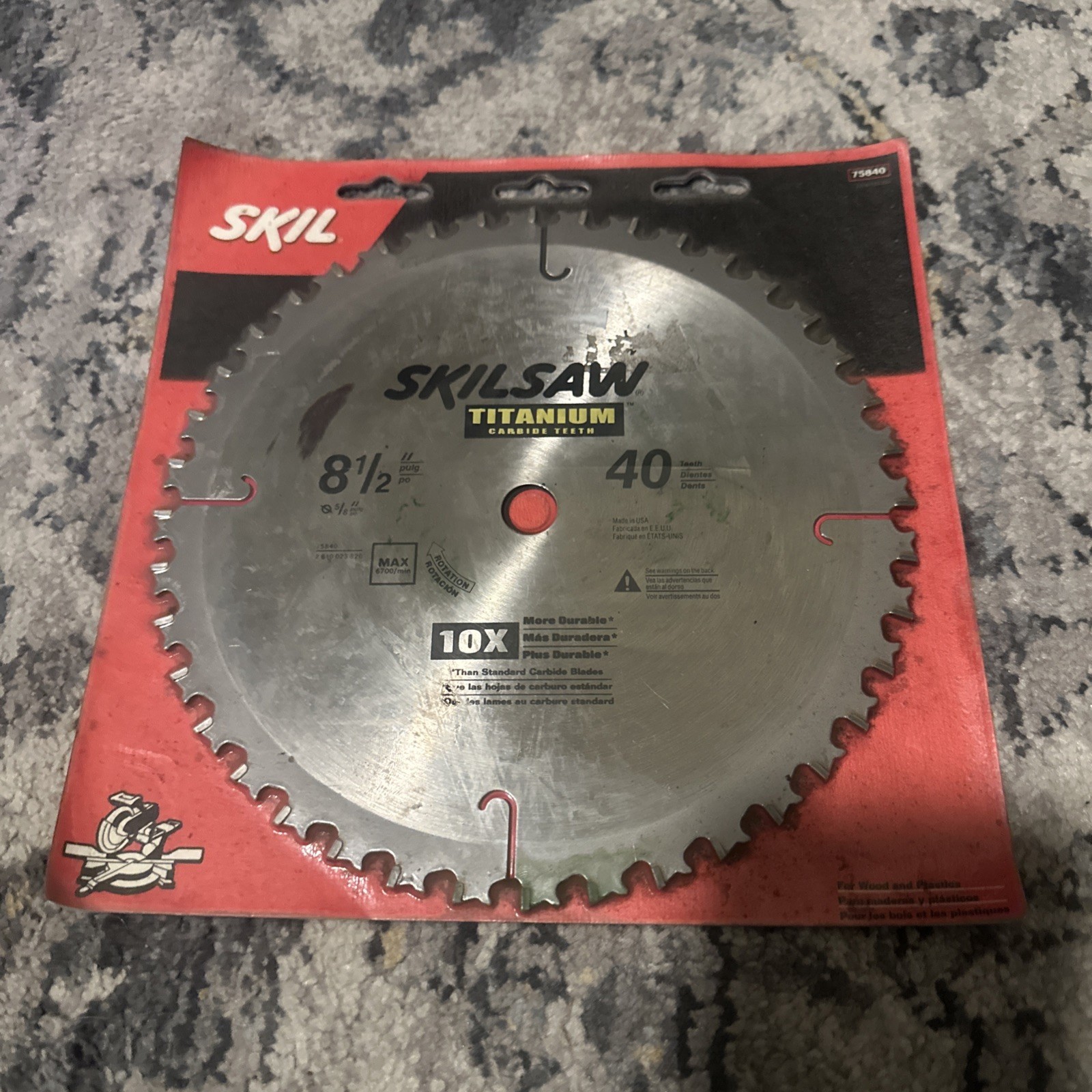 SKIL carbide saw blade 8 1/2” Titanium Carbide Teeth, Thin Kerf 5/8” Arbor