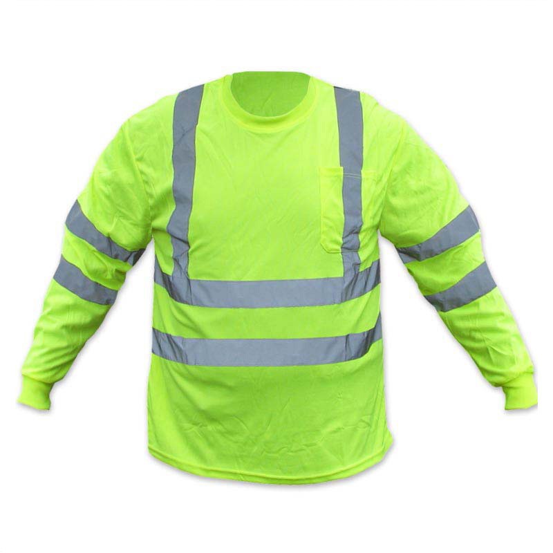 Forester Hi-Vis Class 3 Long Sleeve T-Shirt - Safety Green