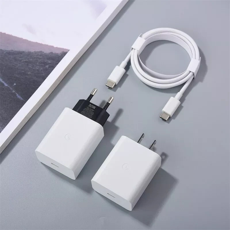 OEM Google USB-C Fast Charger & USB-C to USB-C Cable Set Google Pixel 7,8,9 Pro
