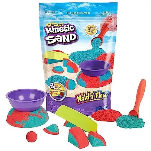 Kinetic Sand Mold n’ Flow Play Item Toy Kids New!