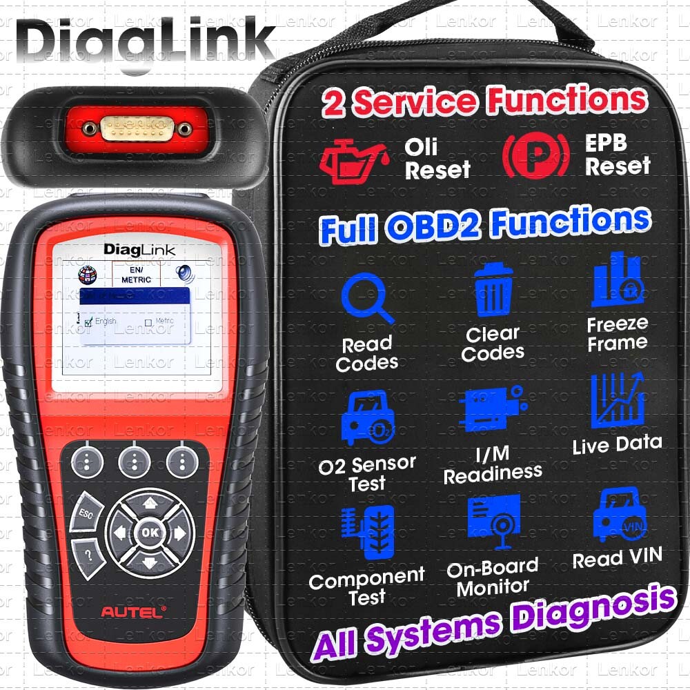 2025 Car All System Scanner Autel MaxiDiag Elite DiagLink OBD2 Diagnostic Reader