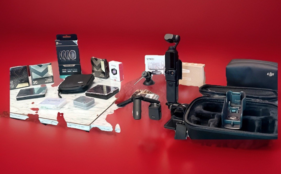 DJI Osmo Pocket 3 Creator Combo 4K 3-Axis Gimbal Stabilizer Filters Accessories!