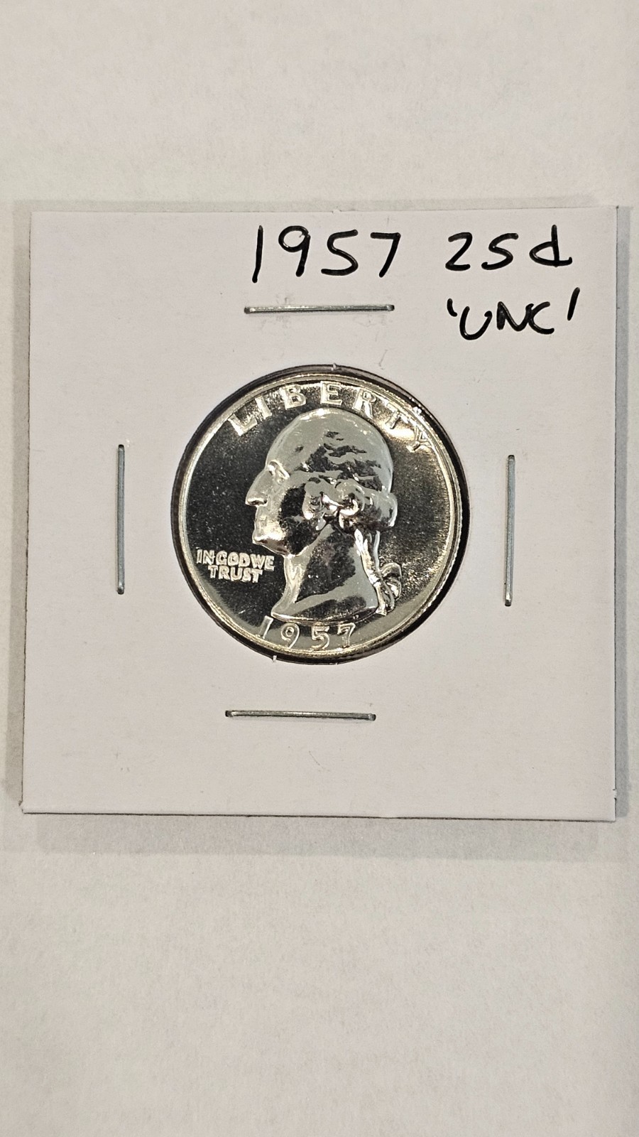 1957 25C Washington Silver Quarter Proof UNC