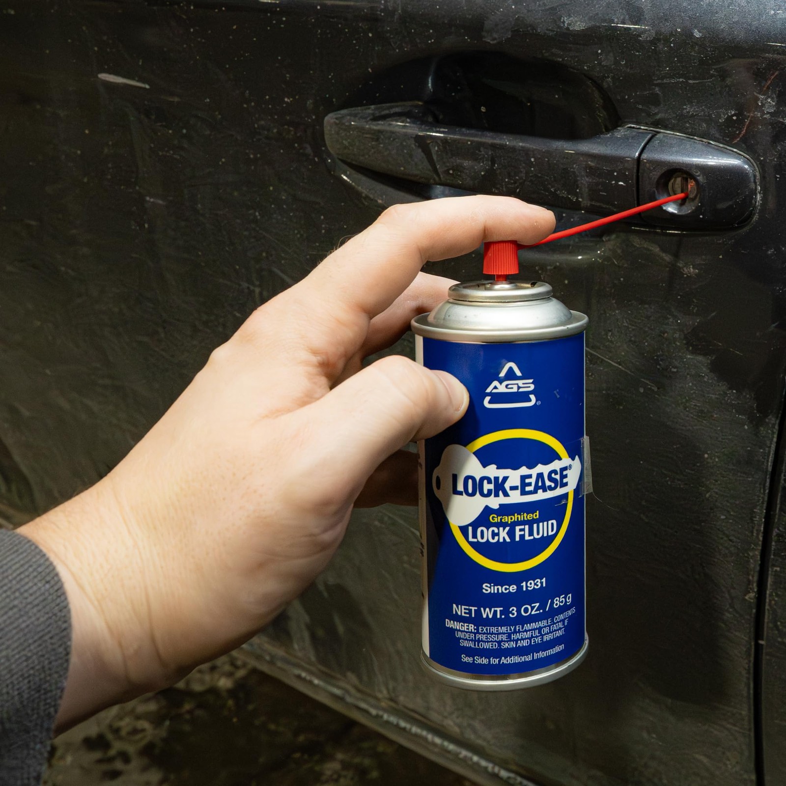 Automotive Solutions Lock-Ease Graphite Lock Lubricant – 3oz Aerosol, Prevent...