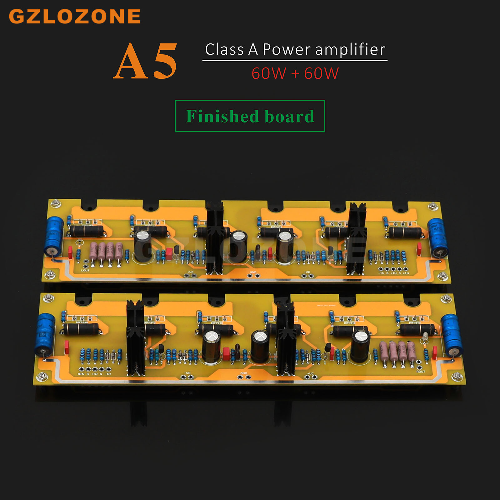 2CH PASS A5 Audiophile FET Pure Class A Power Amplifier DIY Kit / Board 60W+60W