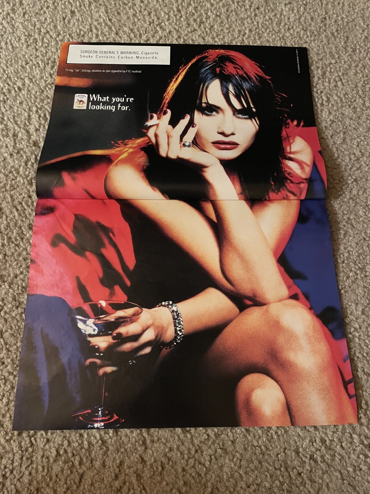 Vintage 1997 CAMEL LIGHTS CIGARETTES Print Ad WOMAN 90s "WHAT YOU'RE LOOKING FOR