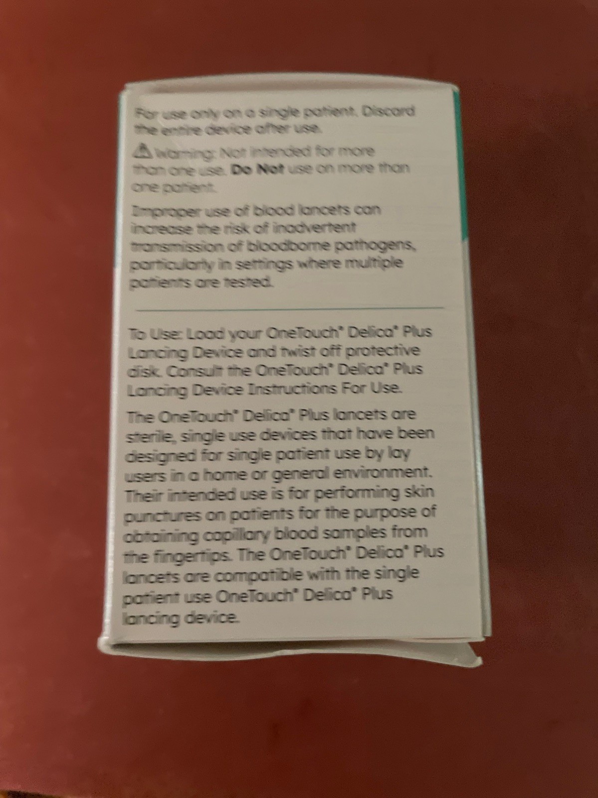 One Touch Delica Plus Lancets 100 Fine 30G New in Box - Exp 11/2026