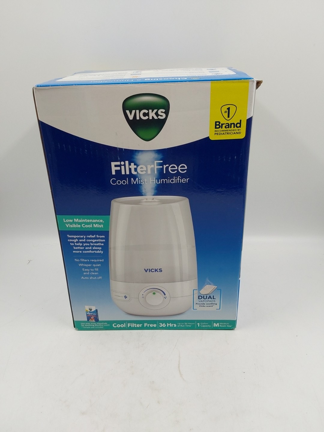 Vicks Filter Free Cool Mist Humidifier 1 Gallon VUL545D1