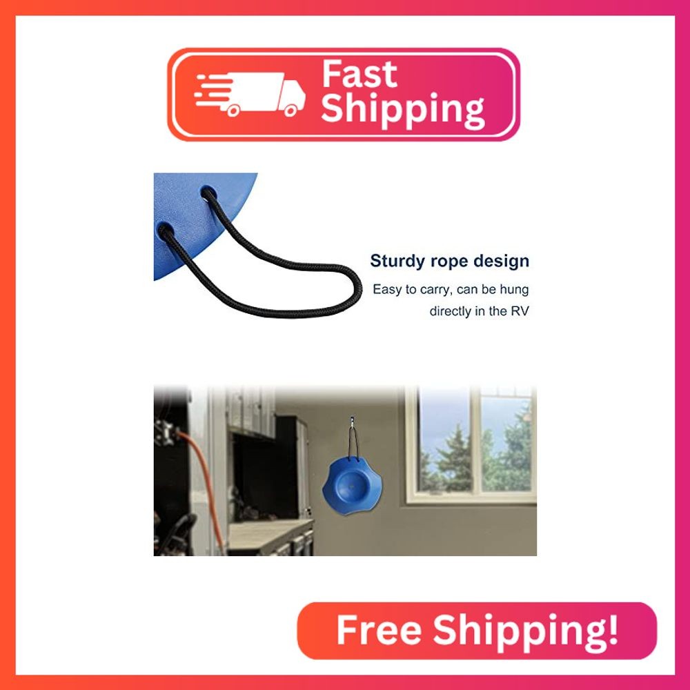 PLUSUTV Visible Blue Trailer Stopper Tongue Jack Wheel Dock Chock Stabilizer Pre