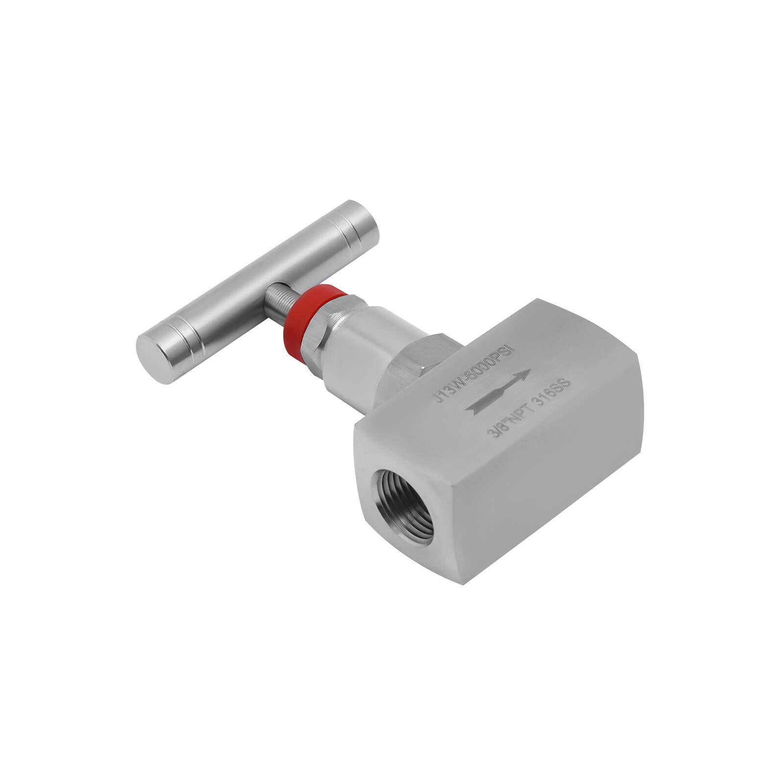 3/8 Inch Straight Needle Valve Stainless Steel Fluid Flow Control Valve 6000PSI