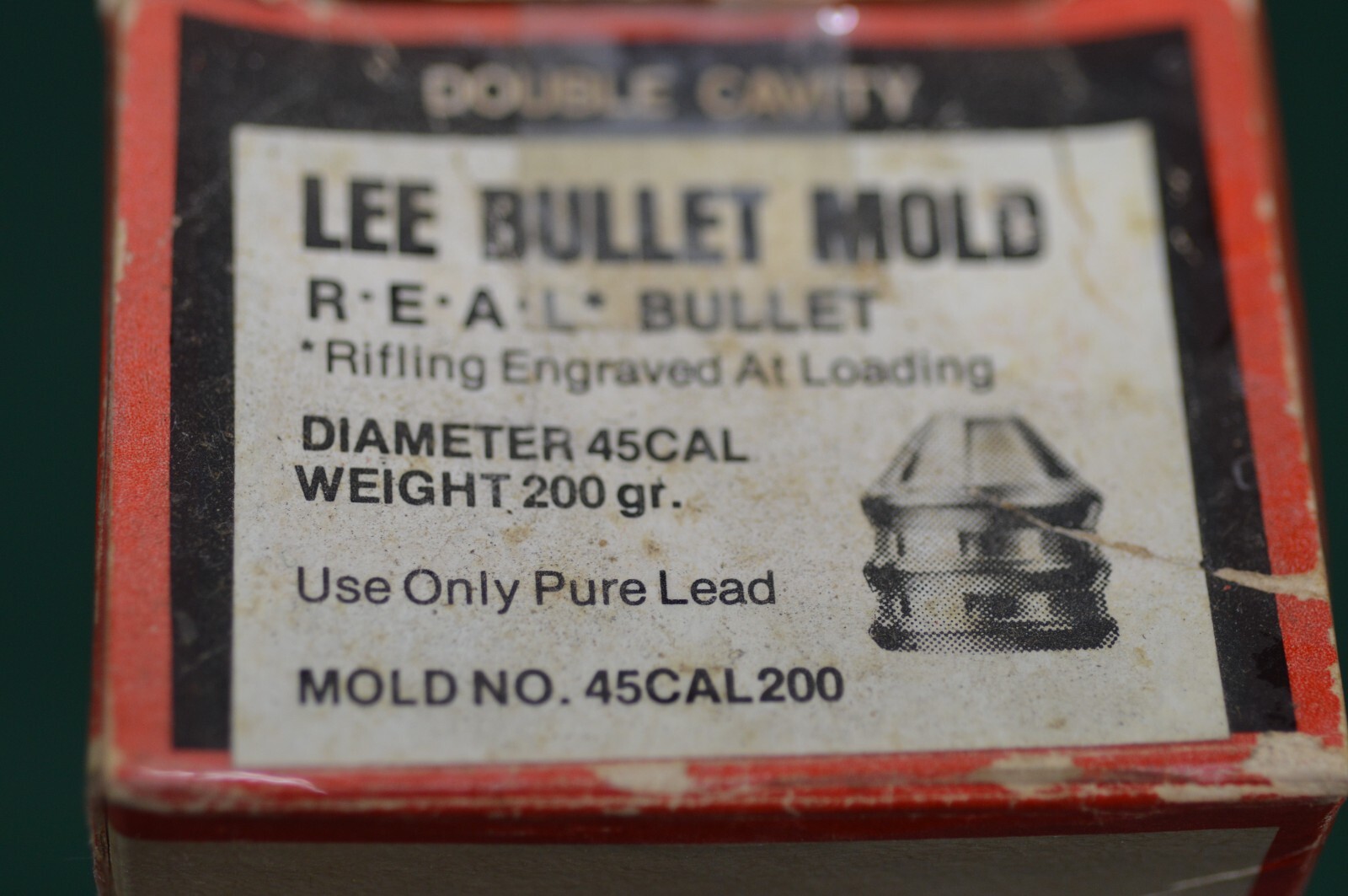 Lee Bullet Mold  Number 45CAL200 R*E*A*L* DOUBLE CAVITY 45 Caliber 200 Grain