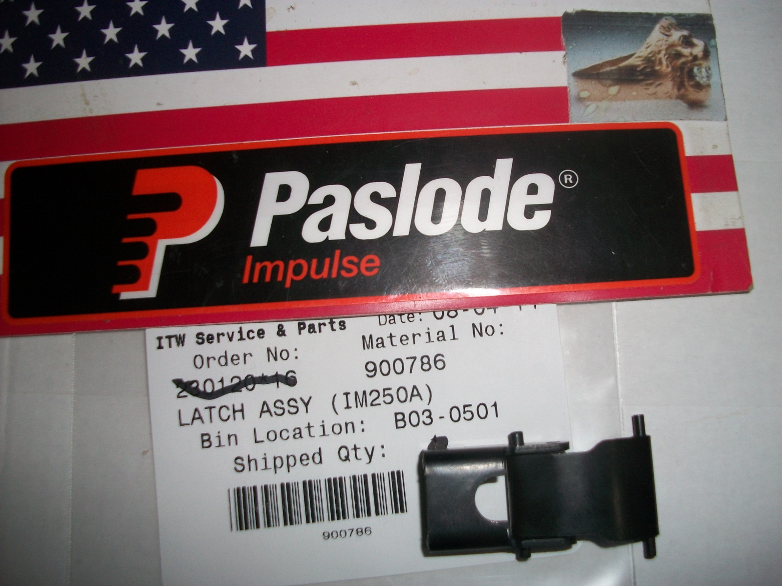 Paslode Part # 900786 Quick Clear Lever Assembly