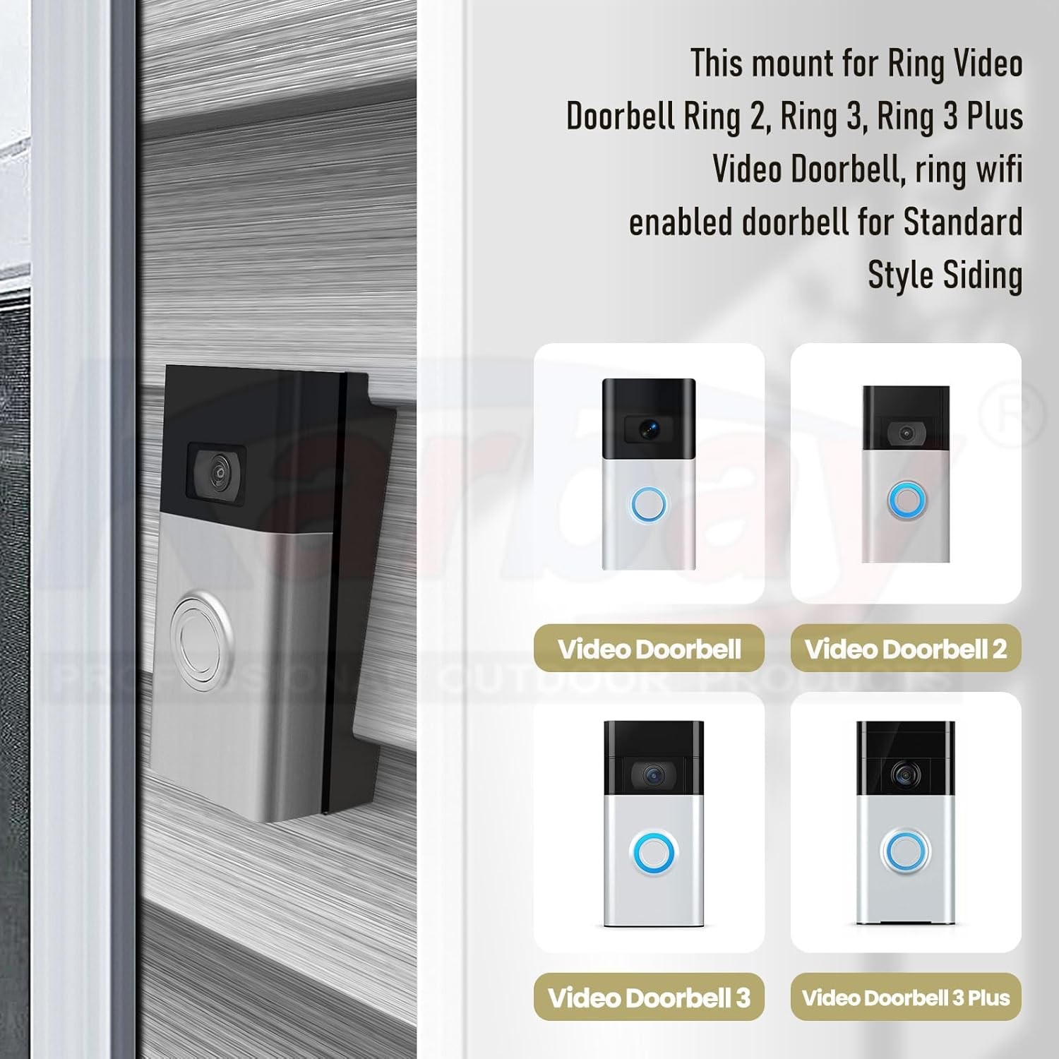 R-ing Doorbell Siding Mount/Vinyl Siding Angle Adjustment Mount