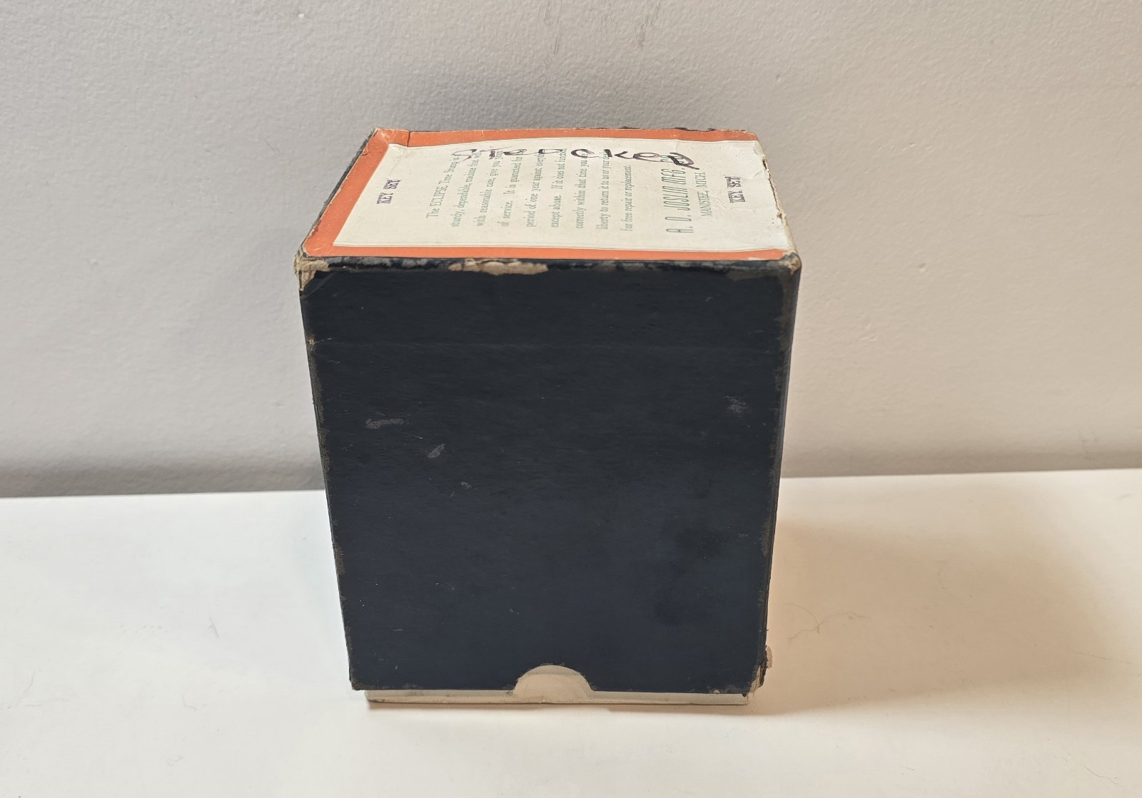 A.D. Joslin MFG CO Eclipse Time Stamp w/Box + Base - Amazing Shape CIB Needs Oil
