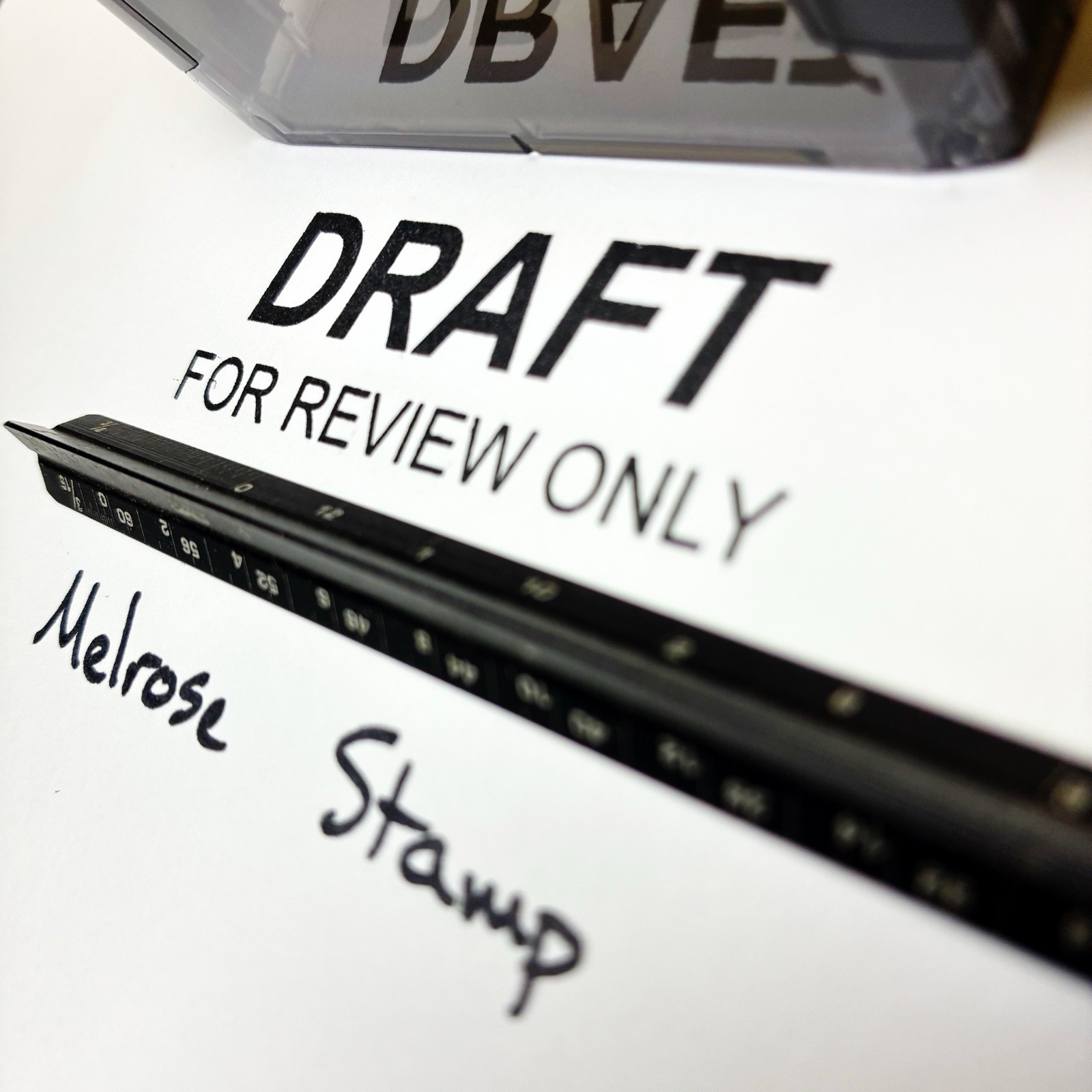 Draft For Review Only Rubber Stamp Black Ink Self Inking Ideal 4913