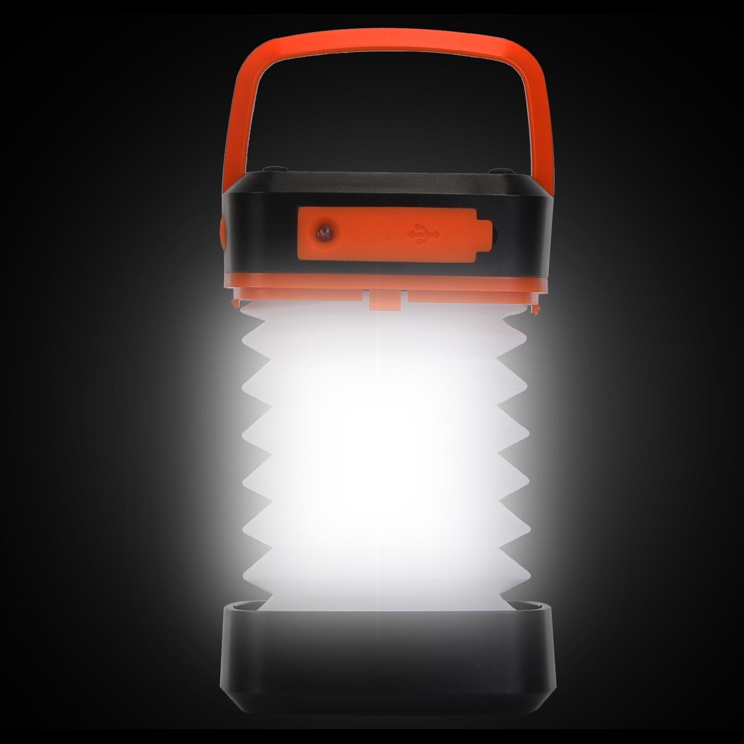 Solar Camping Lantern LED Collapsible Tent Lamp USB Rechargeable Emergency Light