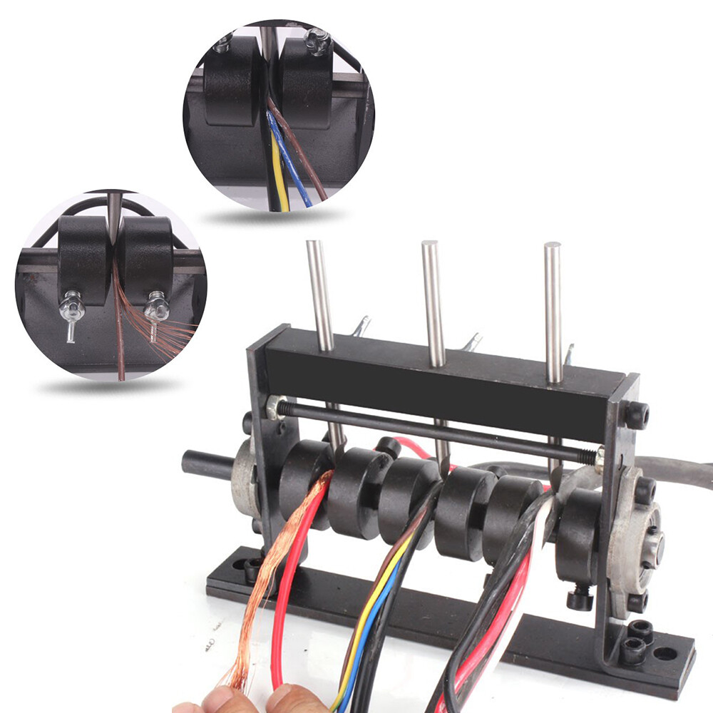Electric Wire Stripping Stripper Machine Copper Scrap Cable Peeler & 4 blade New