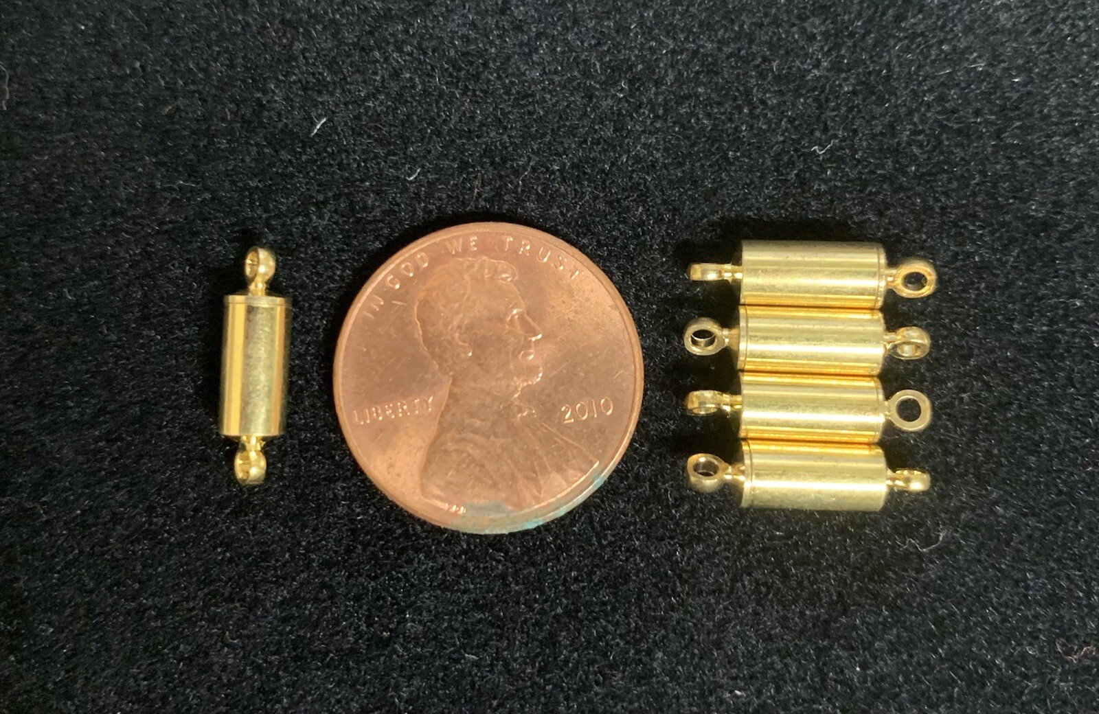 6pr Gold Plated Barrel Magnetic Clasp 5704
