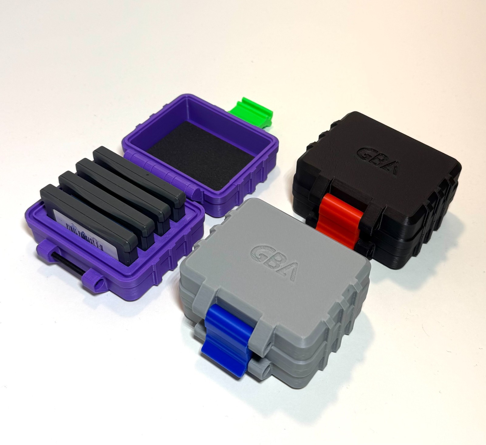 4-Capacity GBA Game Cartridge Case: Protective Storage w/ Customizable Colors
