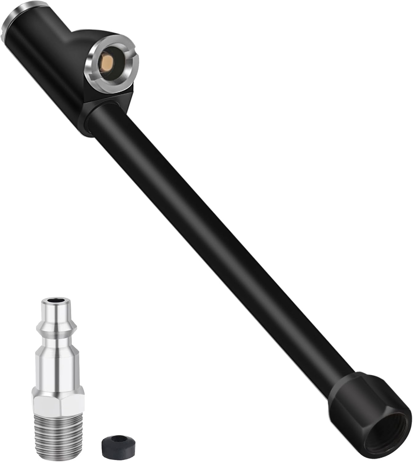 6.2” Air Chuck 1/4" FNPT Dual Head Closed Tire Chuck with Quick Plug 1 Pack
