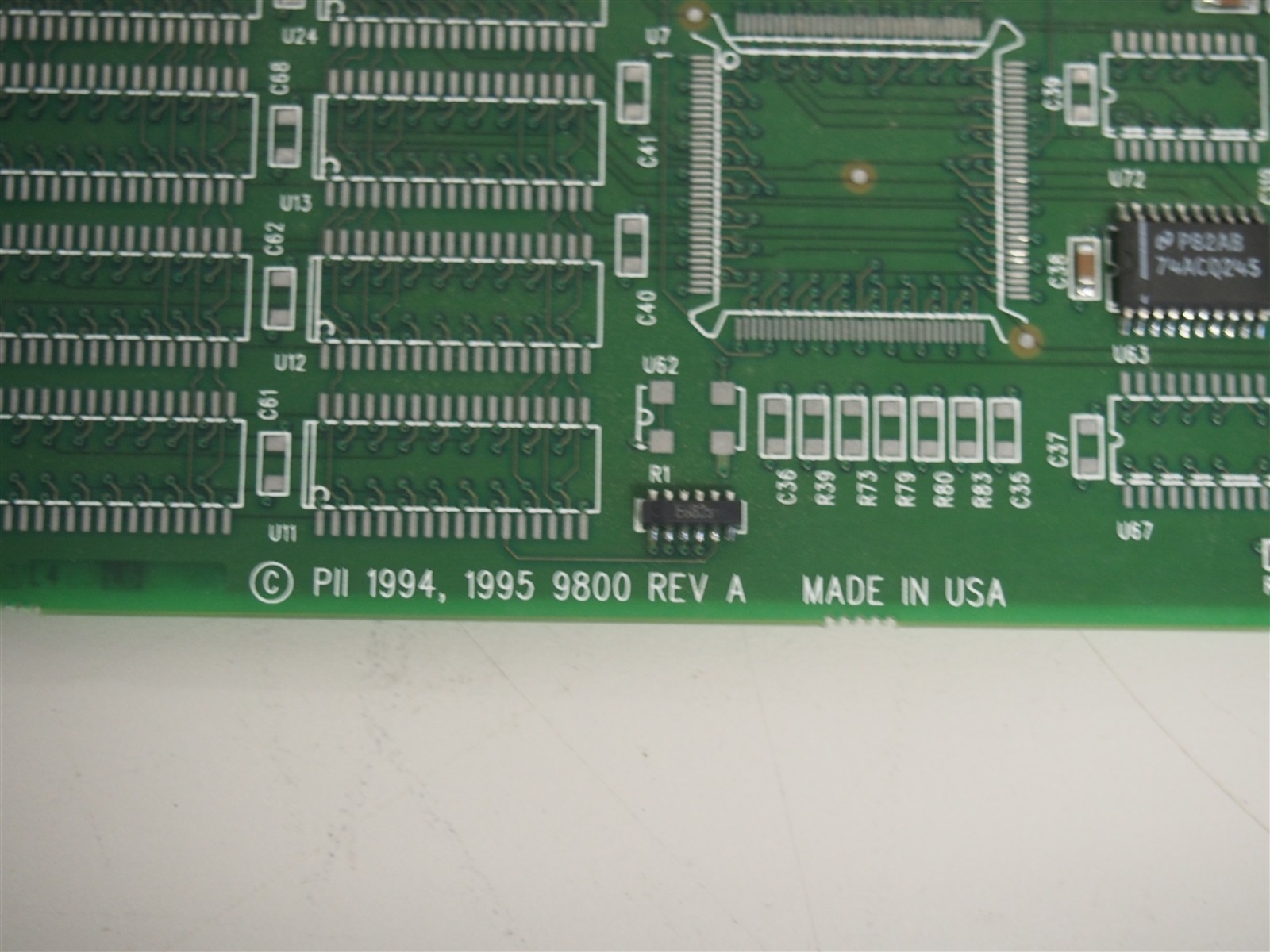 Precision Instruments PII-MP Micromass ISA Card 9800 Rev. A