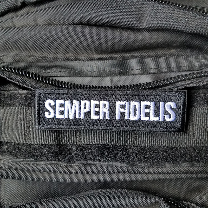 SEMPER FIDELIS U.S. MARINE CORPS 3D BADGE EMBROIDERED HOOK LOOP PATCH /01