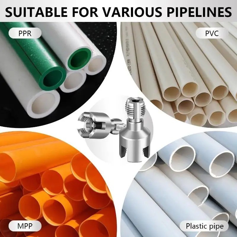 Integrated Internal & External Pipe Threading-Tool PVC Pipe Threader Kit