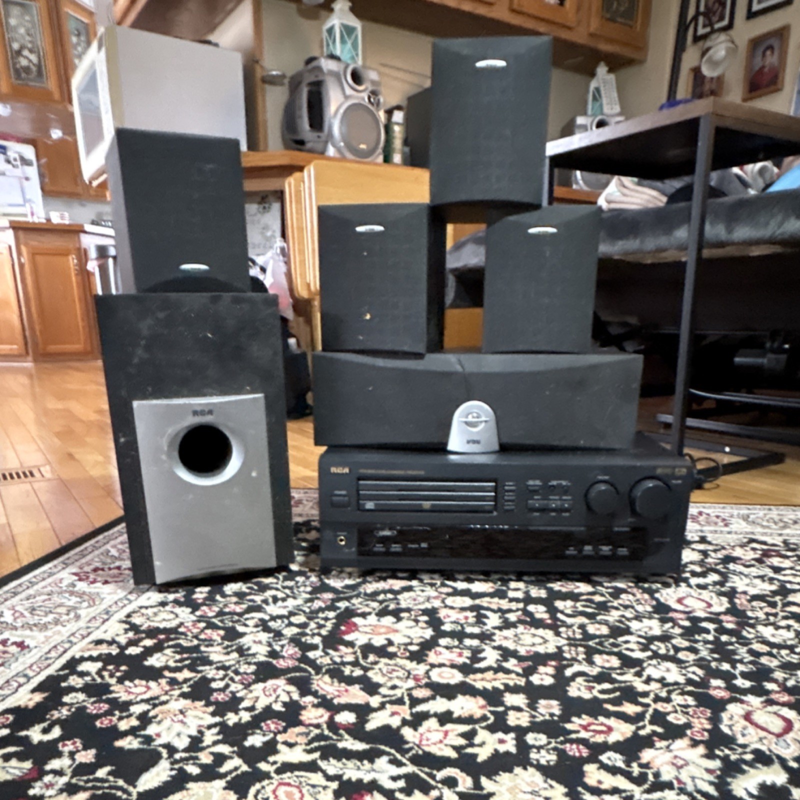 RCA 5.1 Channel Home Theater Speaker System with Receiver and Subwoofer, Wired