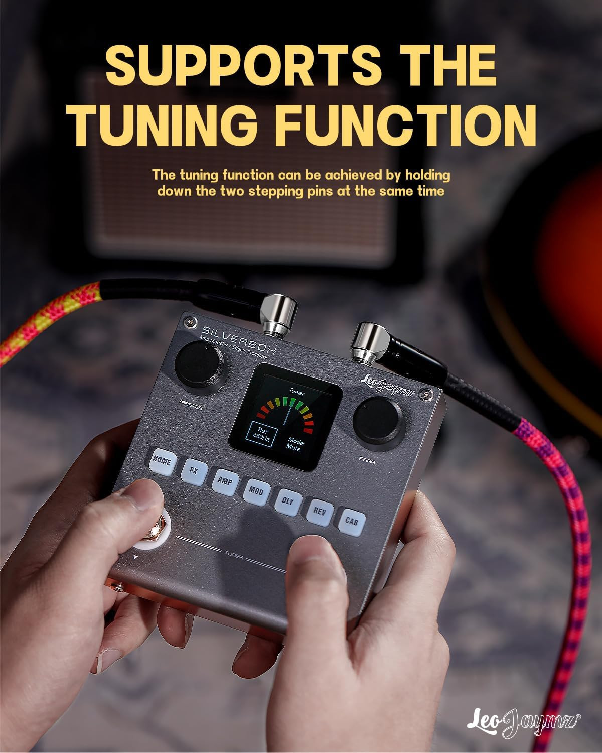 Leo Jaymz Portable Guitar/Bass Multi-Effects Processor 6 Modules 80 Presets