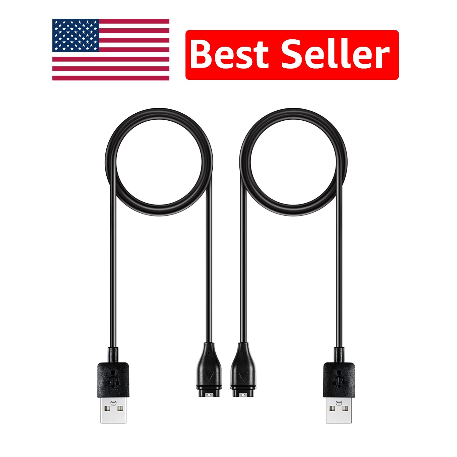 Versatile 2 Pack Garmin Charger Cables - Fast Charge & Overcurrent Protection