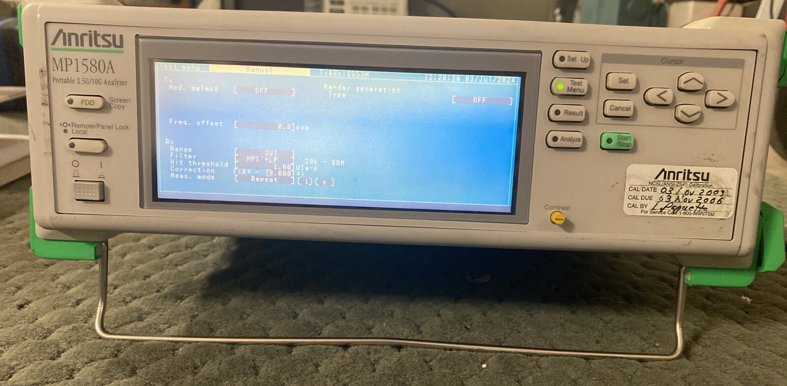 Anritsu MP1580A Portable 2.5G/10G Analyzer Opt 2, 4
