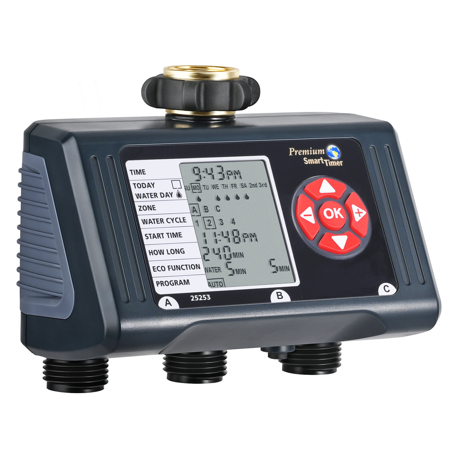 DEWENWILS Electronic 3 Zone Water Sprinkler Timer Hose Programmable Digital