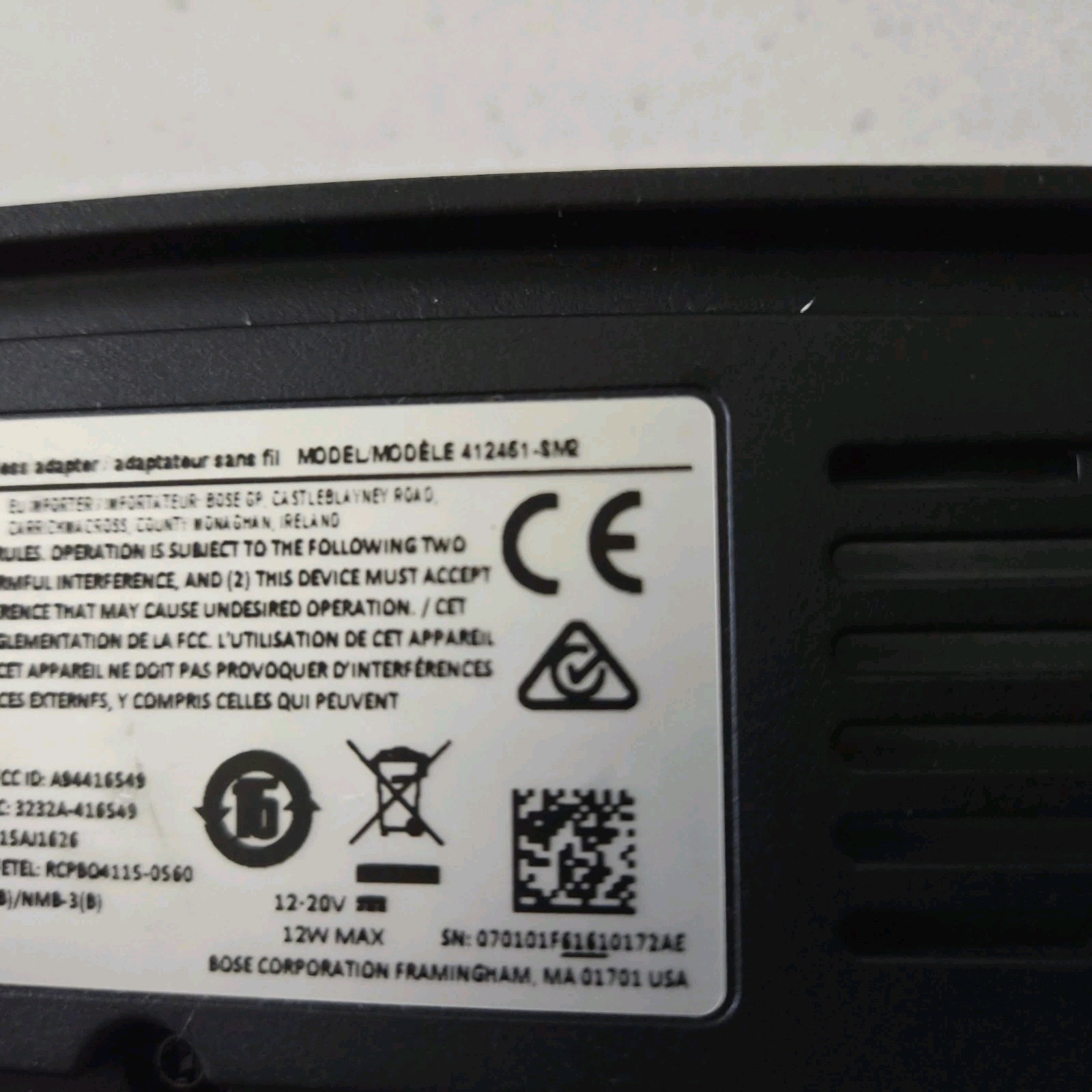 Bose SoundTouch Adapter 412451 - SM2 .. With Cables