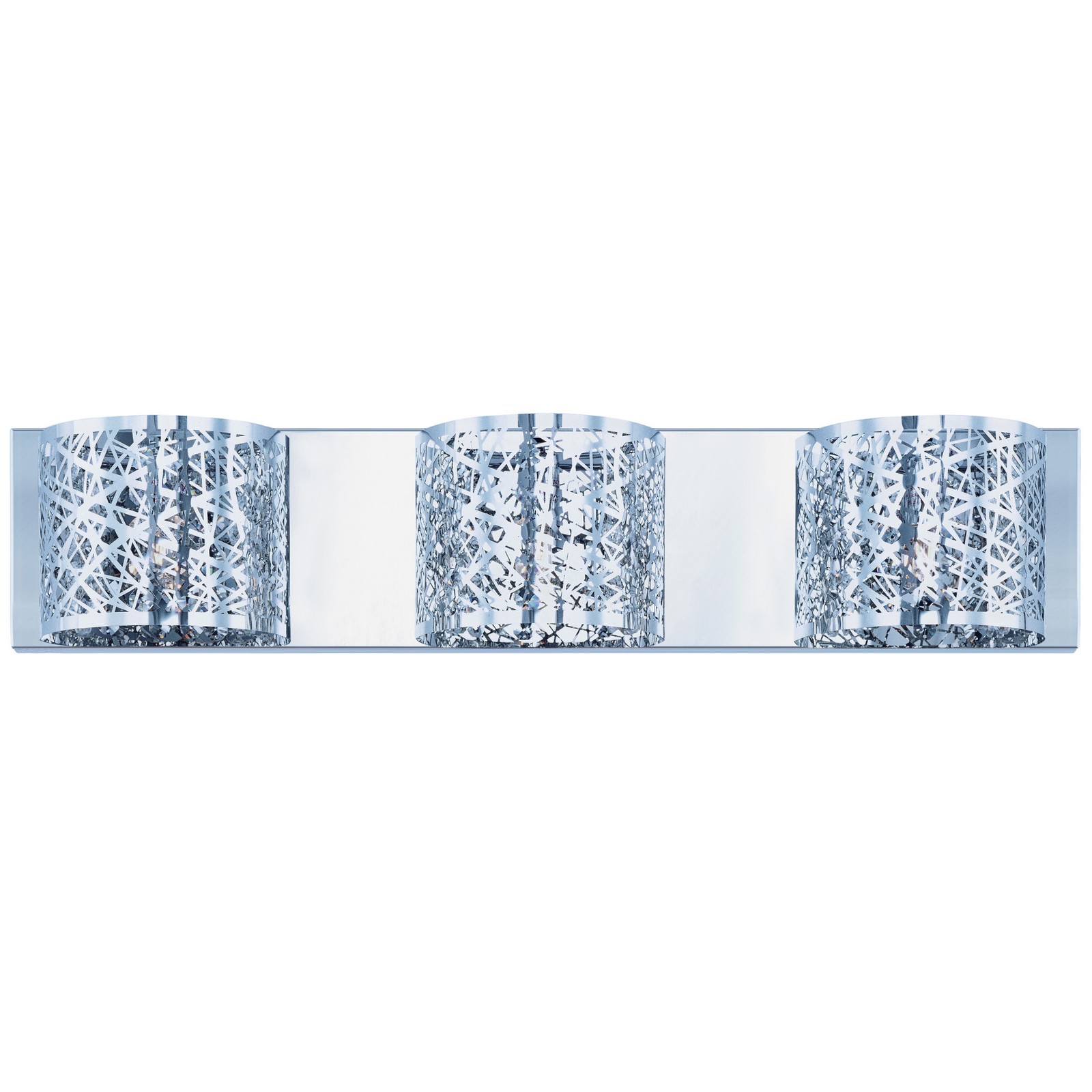 ET2 E21316-10 Chrome Inca 24" Crystal Bath Light With Halogen Bulbs