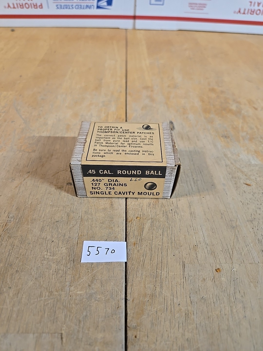 THOMPSON CENTER T/C 1 CAVITY ROUND BALL MOULD .45 CAL .440 DIA 127 GR #734 NOS